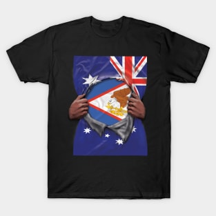 Australian Samoa Flag Australian Flag Ripped - Gift for Australian Samoan From Australian Samoa T-Shirt